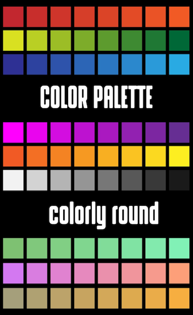Plik wektorowy paleta pełna różnych kolorów