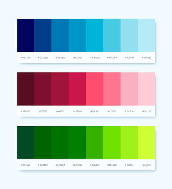 Palety Kolorów Z Kodami Kolorów