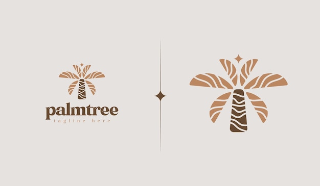 Palm Tree Logo Szablon Uniwersalny Kreatywny Symbol Premii Ilustracja Wektora Kreatywny Minimalny Projekt Szablonu Symbol Korporacyjnej Tożsamości Biznesowej