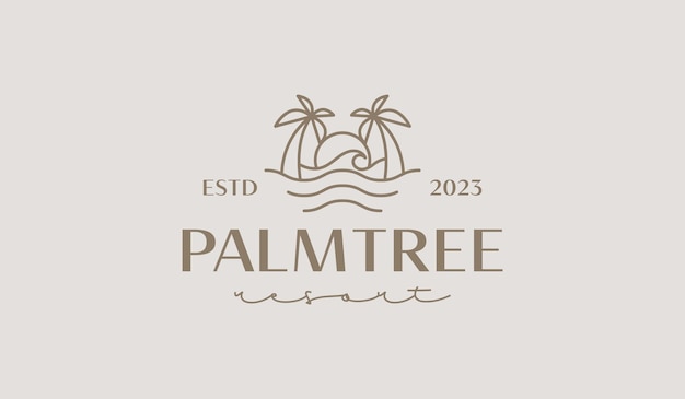 Palm Tree Logo Szablon Uniwersalny Kreatywny Symbol Premii Ilustracja Wektora Kreatywny Minimalny Projekt Szablonu Symbol Korporacyjnej Tożsamości Biznesowej