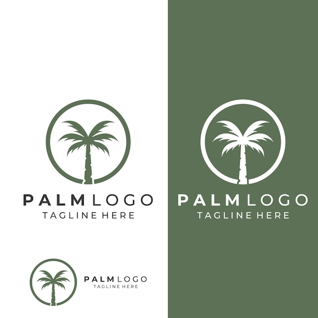 Palma Logo Palma Z Falami I Słońcem Korzystanie Z Edycji Szablonu Programu Illustrator