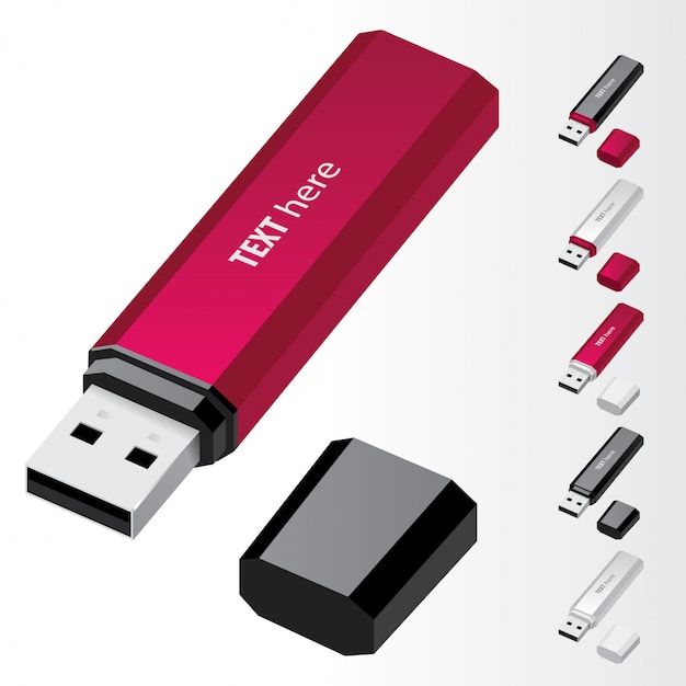 Plik wektorowy pamięć flash usb