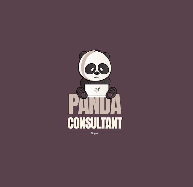 Panda Konsultant Wektor Logo Szablon Projektu