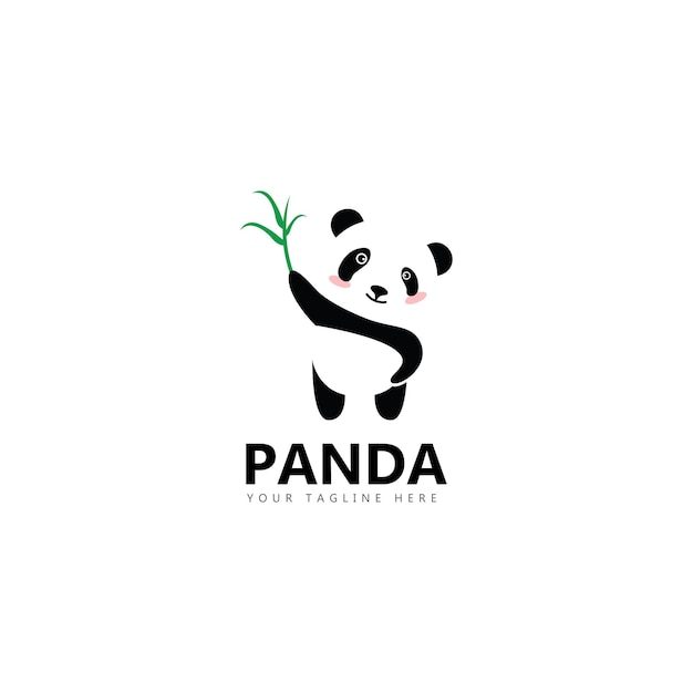 Panda Logo Szablon Wektor Ilustracja