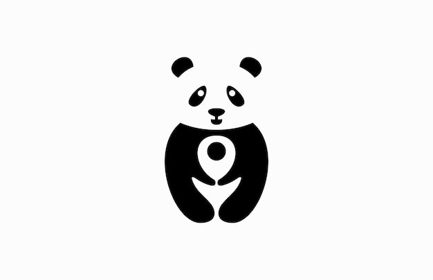 Panda Pin Lokalizacja Logo Podróży