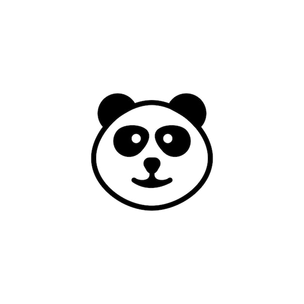 Panda Wektor Twarz Ilustracja Logo Ikona