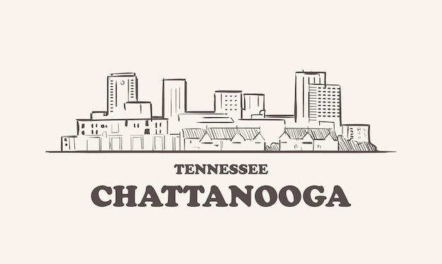 Panoramę Chattanooga, Tennessee