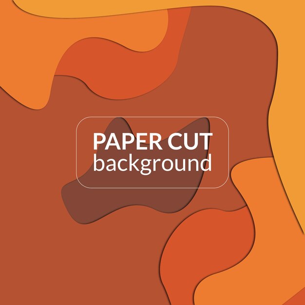 Papercut abstrakcyjne tło z kolorowych kształtów fal