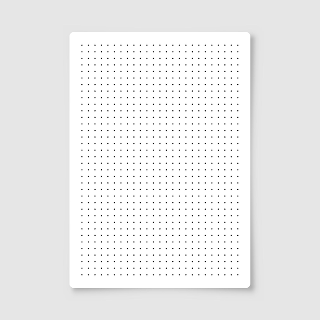 Plik wektorowy papier graficzny z kropkami z wzorem kropek polka w siatce z teksturą geometryczną do rysowania lub pisania kaligraficznego