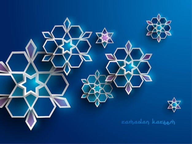 Papierowa Grafika Islamskiej Sztuki Geometrycznej Islamska Dekoracja Ramadan Kareem