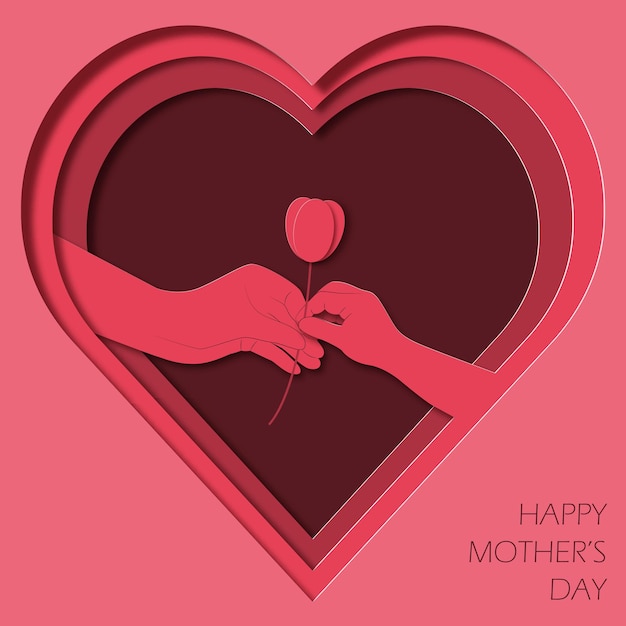 Papierowa Karta Podarunkowa W Stylu Kraft Happy Mothers Day