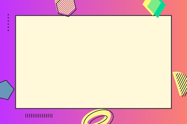 Papierowa notatka z elementem memphis i gradientowym tłem