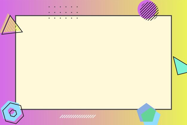 Papierowa notatka z elementem memphis i gradientowym tłem
