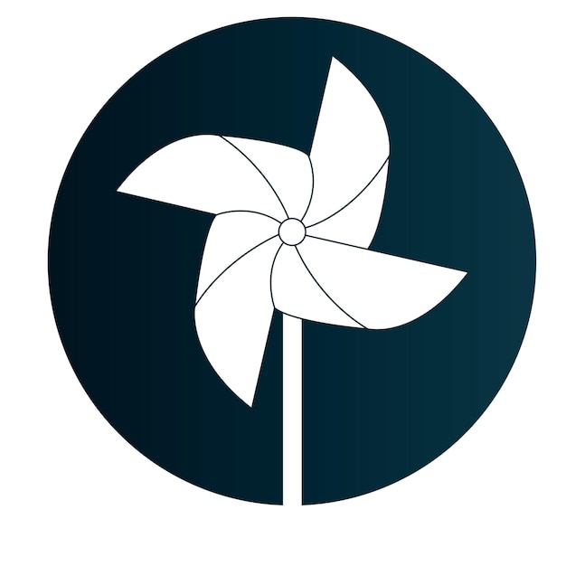 Plik wektorowy papierowy wiatrak ikona wektor ilustracja szablon projektu