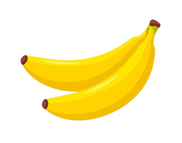 Para Bananów Owoce Tropikalne Na Białym Tle