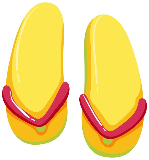 Plik wektorowy para żółtego sandała