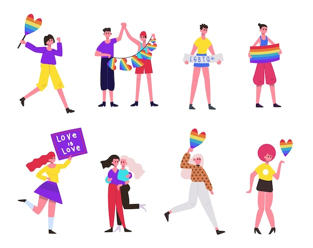 Parada dumy ruchu społeczności LGBTI z ludźmi