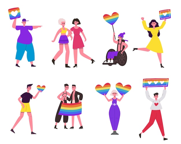 Parada dumy ruchu społeczności LGBTI z ludźmi