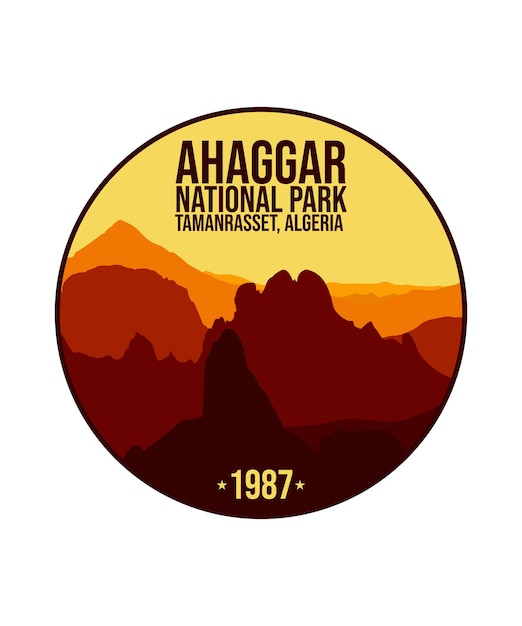 Park Narodowy Ahaggar W Algierii Odznaka
