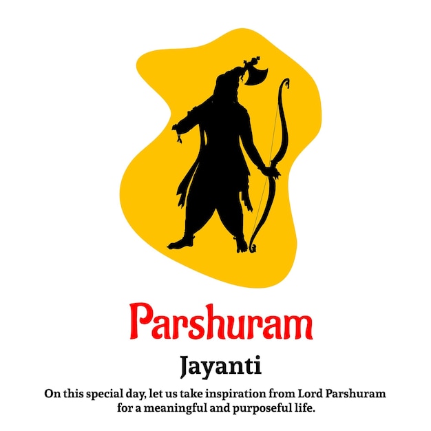 Parshuram Jayanti Lord Parasurama Indyjski Festiwal Hinduski Celebracja Ilustracje Wektorowe