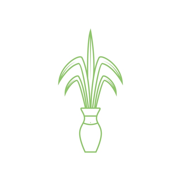 Paryż Lilia Roślina Zielona Linia Logo Projekt Wektor Graficzny Symbol Ikona Znak Ilustracja Kreatywny Pomysł