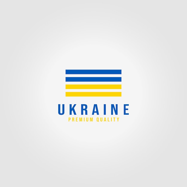 Pasek Ukraina Flaga Logo Ikona Wektor Ilustracja Projekt