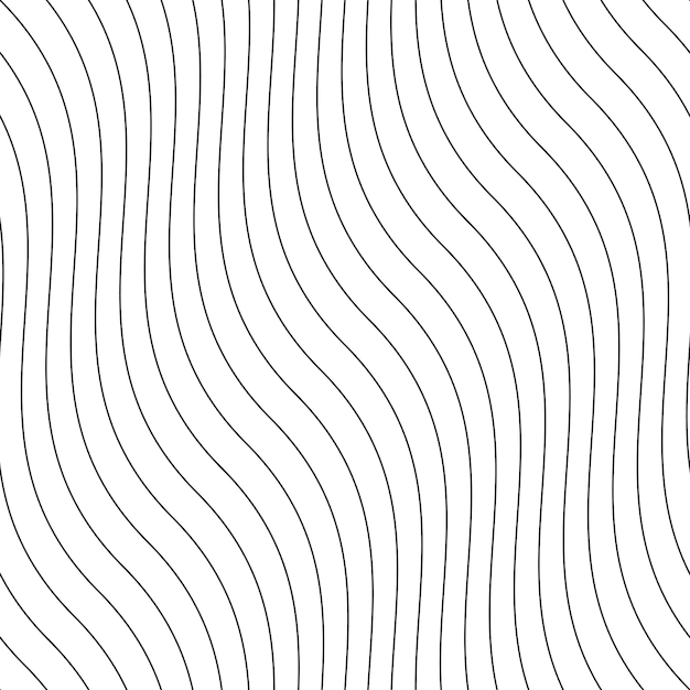 Pasiasty Wzór Fali - Niekończąca Się Tekstura Białe Minimalistyczne Tło Z Czarnymi Falistymi Liniami