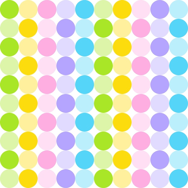 Pastel Rainbow Polkadot Circle Okrągła kula Abstrakcyjny kształt Kratka w kratkę Wzór Scott w kratkę