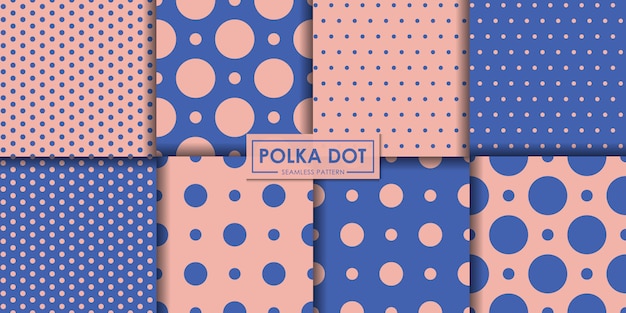 Pastelowa Kolekcja Wzór Polkadot.