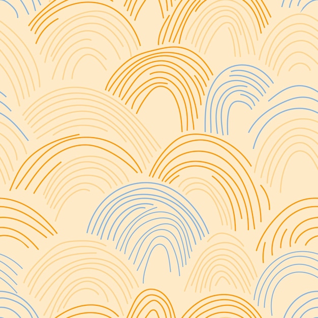 Plik wektorowy pastelowe żółte linie tła abstrakcyjny wzór geometryczny falowy wzór abstrakcyjny