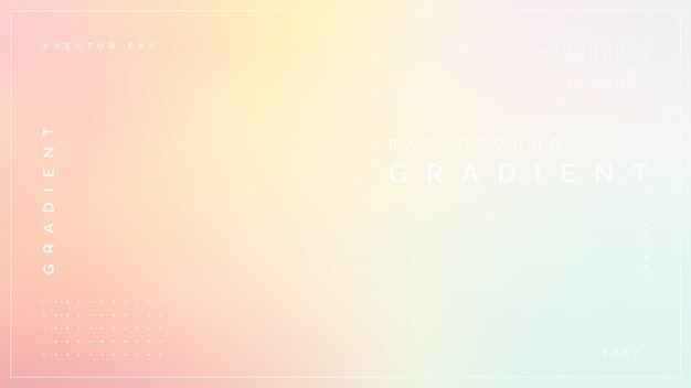 Pastelowy wielokolorowy gradient Wektorowy szablon gradient