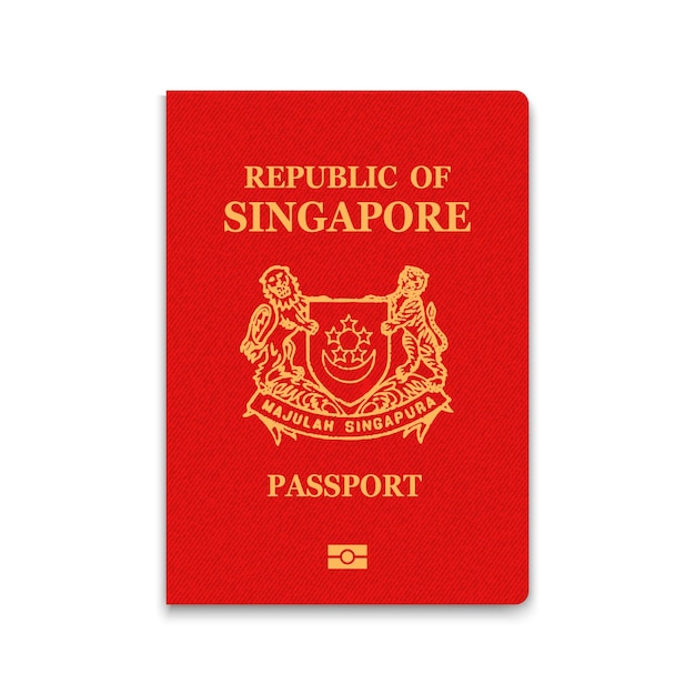 Paszport Singapuru Ilustracja Wektorowa Szablon Do Projektowania