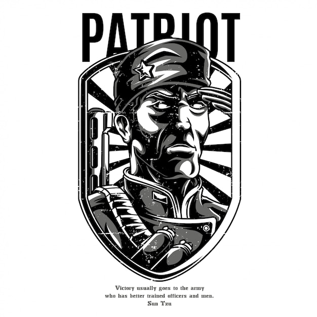 Plik wektorowy patriot black and white