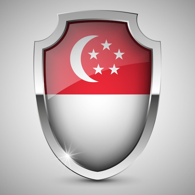 Patriotyczna Tarcza Z Flagą Singapuru Element Oddziaływania Na Użycie, Które Chcesz Z Niej Zrobić