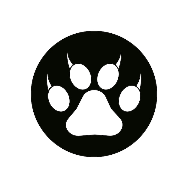 Paw Logo Projekt Wektor Ilustracja Szablon Projektu