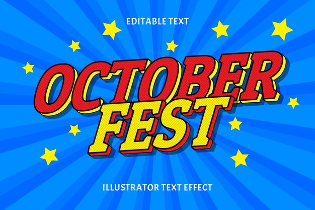 PAŹDZIERNIK FEST EDYTOWALNY EFEKT TEKSTOWY