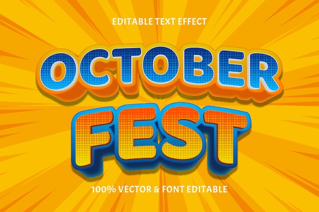Październik Fest Edytowalny Efekt Tekstowy