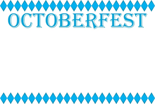 Październikowy wzór Październikowy festyn w Monachium Romb octoberfest niebieski ornament