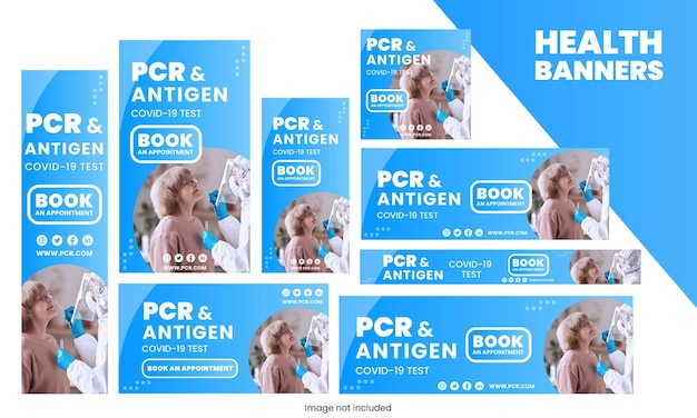 Pcr I Test Antygenowy Covid19 Health Banery Internetowe Google Reklamy I Posty