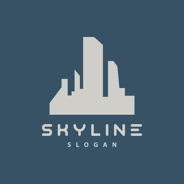 Pejzaż Logo Metropolii Skyline Projekt Miasto Budynek Wektor Ikona Symbol Ilustracja