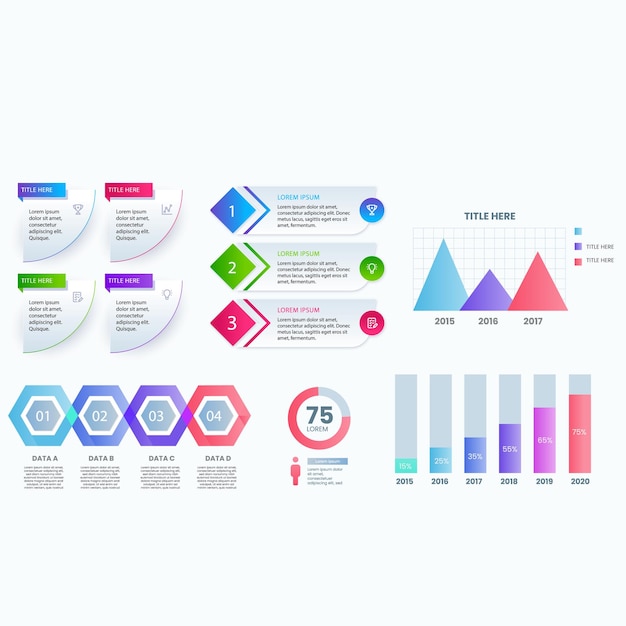 Pełna kolekcja infografików
