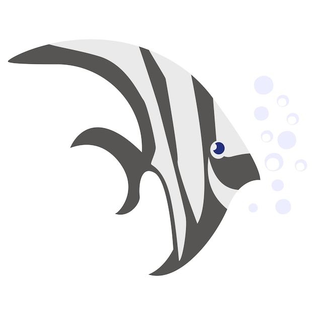 Plik wektorowy pennant coralfish concept, bannerfish longfin vector kolor, symbol istoty głębinowej