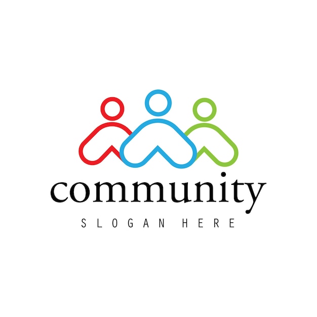 People logo design Community human Logo z gradientem koloru people logo design szablon wektorowy