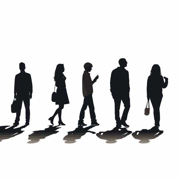 Plik wektorowy people_walking_bodies_silhouette_vector