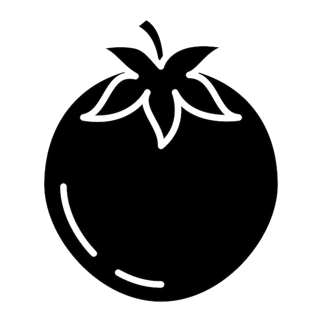 Persimmon Glyph Solid Black Ilustracja