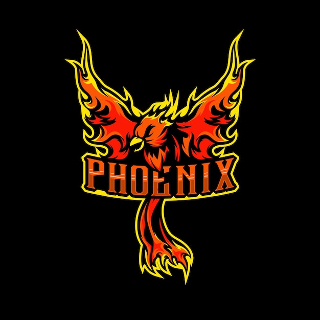 Plik wektorowy phoenix mascot logo esports inspiration