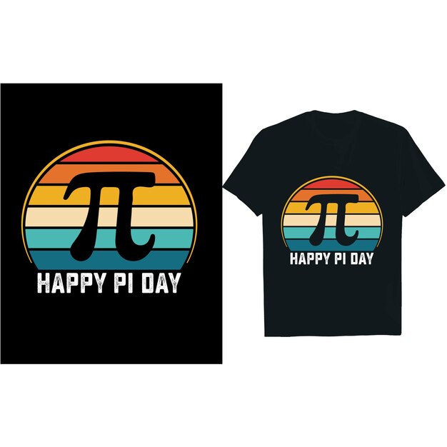 Pi Day kolorowy graficzny koszulka Pi Day TShirt Design.