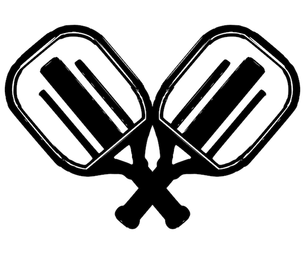 Plik wektorowy pickleball paddle printable vector illustration pickleball clipart bat symbol ikony logo wysokiej jakości