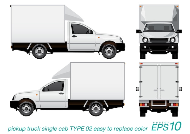 Plik wektorowy pickup ciężarówka dostawy