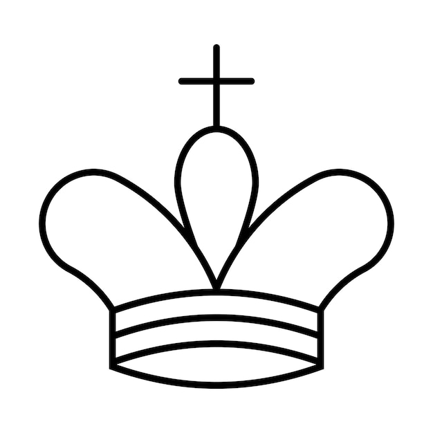 Piece Szachowe Król Królowa Z Krzyżem Symbol Ważność Siła
